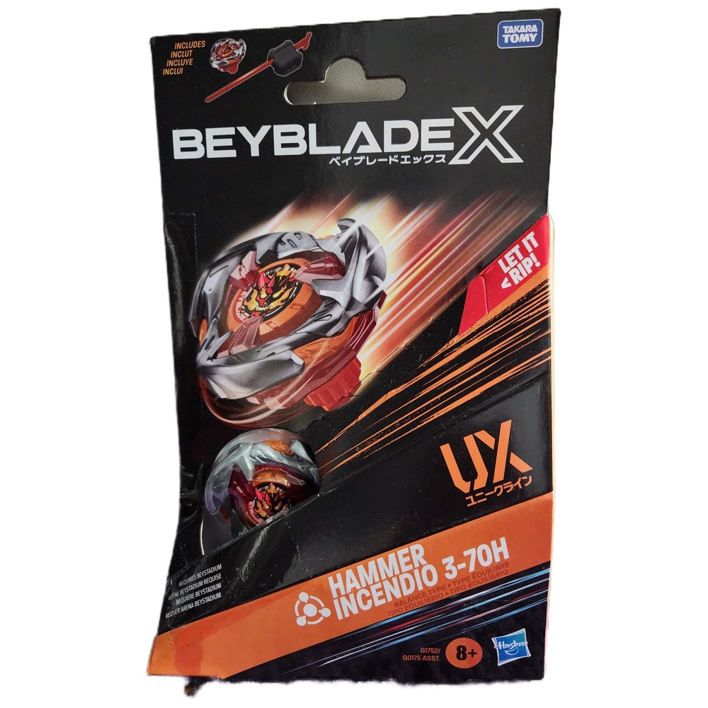 Hasbro Beyblade X UX Hammer Incendio 3-70H Balance Type G1752 Starter Pack